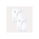 MAMA PADRE Beyaz Renk %100 Pamuk Penye Bebek Çarşafı 60x120cm - Lastikli Bebek Çarşafı 2'li