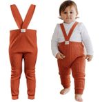 Mama Yoyo Askılı Organik Triko Bebek Taytı - Kiremit - 1,5 - 2 Yaş - Renkli