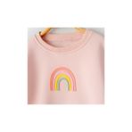Mama Yoyo Rainbow / Gökkuşağı 3D Baskılı Sweatshirt Şardonlu - 4 - 5 Yaş - Pembe