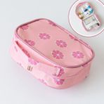Mama Yoyo Seyahat İlaç Çantası Suya Dayanıklı Polyester 3 Gözlü Çok Renkli 22x16x10 cm - Pembe