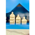 MAMALİZA 3lu Seramik Ev Mumluklar. House Mumluk Seti. Ev Obje