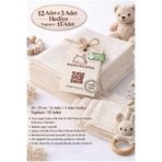 MAMARADUGA 12 Adet %100 Pamuklu Müslin Bebek Ağız Mendili | Yumuşak & Emici