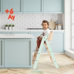 Mamatoyz Foldable Mychair Only Chair - Doğal Ahşap - Portatif Mama Sandalyesi Sadece Sandalyesi - Mint Rengi - Mint Yeşili
