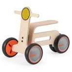 Mamatoyz Tribike Montessori İlk Adım Yürüme Bisikleti, doğal ahşap, dört tekerlekli, denge bisikleti