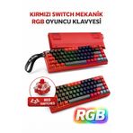 MAMBASNAKE 68 Tuş Red Switch RGB Mekanik Oyuncu Klavyesi – Hot Swapple, Renkli Aydınlatma Gaming Keyboard
