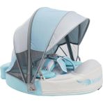 Mambobaby Yüzme Simidi - Blue Angel, Emniyetli, Gölgelikli ve Ayak Destekli - 1+ Yaş - Renkli