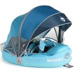 Mambobaby Yüzme Simidi - Dino Hatch, Emniyetli, Gölgelikli ve Ayak Destekli - 1+ Yaş - Renkli
