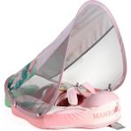 Mambobaby Yüzme Simidi - Pembe Flamingo, Emniyetli, Gölgelikli ve Ayak Destekli - 1+ Yaş - Renkli