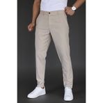 Mamlay Erkek Bej Renk Slim Fit Düğme Kapamalı Kaliteli Kumaş Pantolon