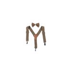 Mammakid Kahverengi Çocuk Papyon Askı Set (1-6) Yaş Uygundur