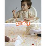 Mammam Always By Your Side Sevimli Arılar Set (Kısa Kollu Mama Sandalyesi Önlüğü ve Yer/masa Örtüsü) Su Geçirmez, Leke Tutmaz - Sarı - 6 - 36 Ay