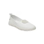 Mammamia D25Ya-135 Günlük Beyaz Kadın Babet, WHITE/BEYAZ PEN, 38