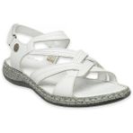 Mammamia D26YS-2415 Kadın Hakiki Deri Günlük Comfort Sandalet Beyaz