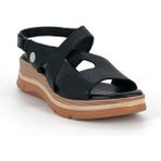 Mammamia D26YS-5380 Kadın Hakiki Deri Günlük Comfort Sandalet Siyah