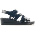 Mammamia Kadın Hakiki Deri Ortopedik Taban Dolgu Topuk Günlük Sandalet (36-40) 24y D24ys-1815 Z Siyah
