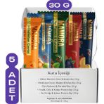 MAMORA Bar - 5’li Karma Paket - Vegan, Glutensiz, Şeker İlavesiz - Protein ve Meyve Bar - 30 gr