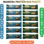Mamora Protein Bar Paketi 12’li (6+6) – Vegan, Glutensiz, Ilave Şekersiz, 12 x 30 G - 30 gr