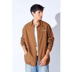 MAN EDITION Kahve Paraşüt Kumaş Baskılı Çıtçıtlı Yağmur Geçirmez Oversize Mont |