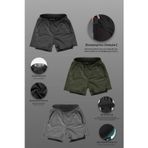 Man Of Man 3 Lü Paket Unisex Gym Ve Fitness Astarlı Taytlı Şort Gizli Cep Detaylı