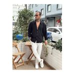 manch collection Oversize Krinkıl Keten Gömlek siyah