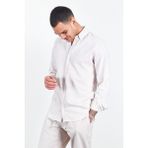 Manche Bej Erkek Çizgili Gofre Gömlek | ME23S112237 - XL
