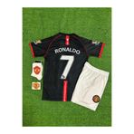 Manchester United 2008 Cristiano Ronaldo Deplasman Çocuk Forması (BLACK-Armalı Set) TYC2008DE9E0F3BCD18279500