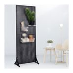 Mandal Panelleri ve Üniteleri, Perakende Sergi Rafları, Bölme Ekranı, Ev Mutfak Garaj Tezgahı Mandal Düzenleyici Sistemi, Alet El Sanatları Mücevher Aksesu,Black-80x100CM