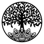 Mandala Ağacı Metal Duvar Heykelleri, Hayat Ağacı Metal Duvar Sanatı, Yuvarlak 3D Metal Asma Sanat İşaretleri, Duvar Dekoru Bahçe Heykelleri için