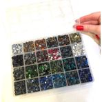 Mandala Art Fabric Elmas Görünümlü Taş Seti, 24 Renk, Kutusuyla Beraber