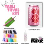Mandala Art Fabric Taşlı Tuval Setler, 18×24 Cm, Kendin Yap Setler, Poppi