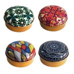 MANDALA DESENLİ METAL DEKORATİF TAKI AKSESUAR KUTUSU