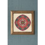MANDALA-Masif Çerçeveli Taş Tablo-Wall Decor- Oscar Stone Decor 28X28 CM