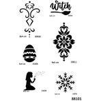 Mandala Ve Kar Tanesi Spray Tattoo Geçici Dövme Seti Dark Siyah Sprey
