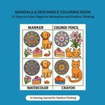 Mandala & Zentangle Coloring Book | 50 Easy-to-Color Pages for Relaxation and Positive Thinking: Mandalas, Nature, and Daily Prompts for Reflection and Gratitude