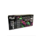 Mandalart Fabric Mastermix Neon Akrilik Boya Seti 6 Renk x 60cc