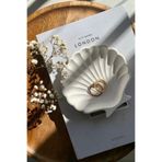 Mandalin Art Studio Dekoratif Beton Istiridye Takı Tabağı | Beyaz