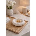 Mandalin Art Studio Dokulu Dekoratif Mini Tabak 12 cm
