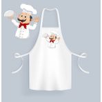 Mandalin Consept Chef Mutfak Önlüğü (Çocuklar İÇIN)B19 - 3 - 6 Yaş - Beyaz