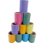 Mandarin Bird Toys by M&M 8009 PK10 1.5 İnç Mini Tüp Donutlar - Hafif Renkli Çiğnenebilir Sıkıştırılmış Karton Ayak Oyuncağı, Kolay Parçalama, Küçük ve Orta Boy Evcil Hayvan Kuşları için Harika
