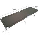 Mandaş 60x190x45 Yeşil Katlanır Taşınabilir Kamp Yatağı Kampet Şezlong