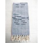 Mandaş 80x200 cm Gri Pamuklu El Dokuma Peştemal