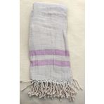 Mandaş 90x160 Mor Çizgili Yeni Sezon Pamuklu El Dokuma Peştamal