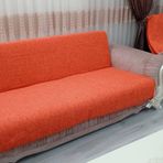 Mandaş Sonil 3+3+1+1 Oranj El Dokuma Kolsuz Koltuk Takım Örtüsü