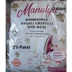 Mandaş Tekstil 2li Manolya Lastikli Isıya Dayanıklı Keçe Lamineli Ütü Masası Kılıfı, Ütü Bezi (140x50)