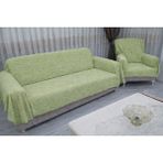 Mandaş Tekstil Mandaş Şönil Dokuma Koltuk Örtüsü Maxi Takım 3+3+1+1 A Yeşil - 170 x 300 cm