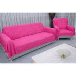 Mandaş Tekstil Mandaş Şönil Dokuma Koltuk Örtüsü Maxi Takım 3+3+1+1 Fuşya - 170 x 300 cm