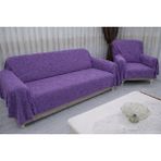 Mandaş Tekstil Mandaş Şönil Dokuma Koltuk Örtüsü Maxi Takım 3+3+1+1 Mor - 170 x 300 cm