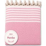 Mandaş Tekstil Pamuklu Kaymaz Hasır Dokuma Maxi Boy Kolları Örten Koltuk Örtüsü (180X310) - Pembe - 180 x 310 cm