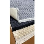 Mandaş Tekstil Petek Desen Lüks Peluş Tavşan Tüyü Post Halı M2 (A+ Kalite)-Özel Ebat