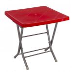 Mandella 80X80 cm Katlanır Ayaklı Kırmızı Masa